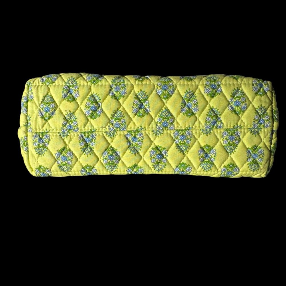 Vera Bradley Retired Tote Bag EUC Quilted Paisley Yellow Blue Elephants USA-Made - Picture 2 of 13